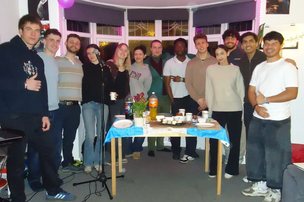 Members gathered at the Founders Lounge